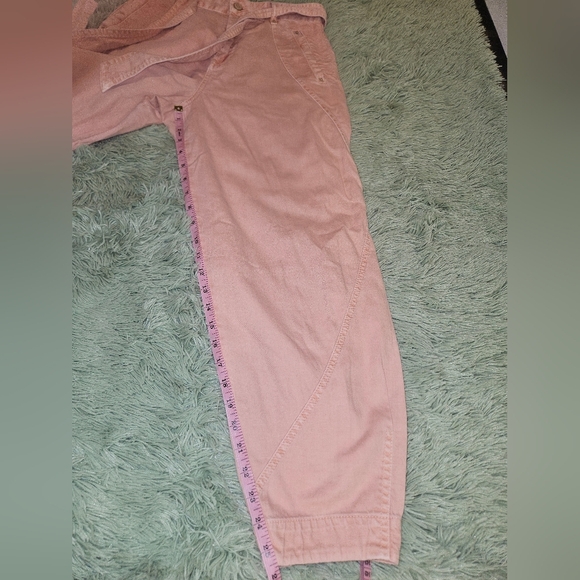 Zimmermann Cropped High-Rise Tapered Peach Jeans Size 0 - Picture 14 of 15